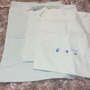 Off white dust bags (3)